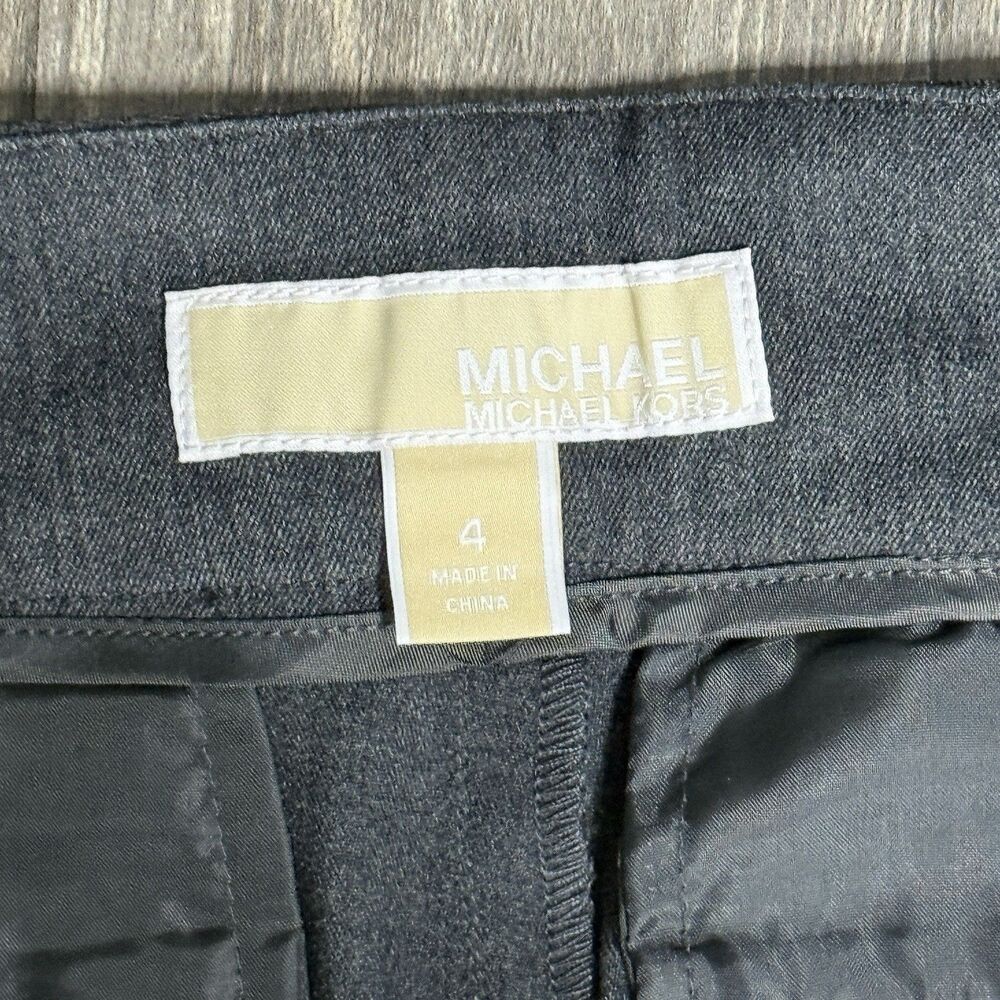 Michael Kors Basics Dress Pants Womens 4 Gray Slim Work Career Office NWT - Picture 3 of 8